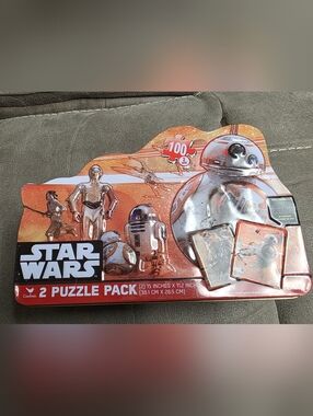 Star Wars: The Force Awakens 2 Puzzle Pack in a collectible metal tin